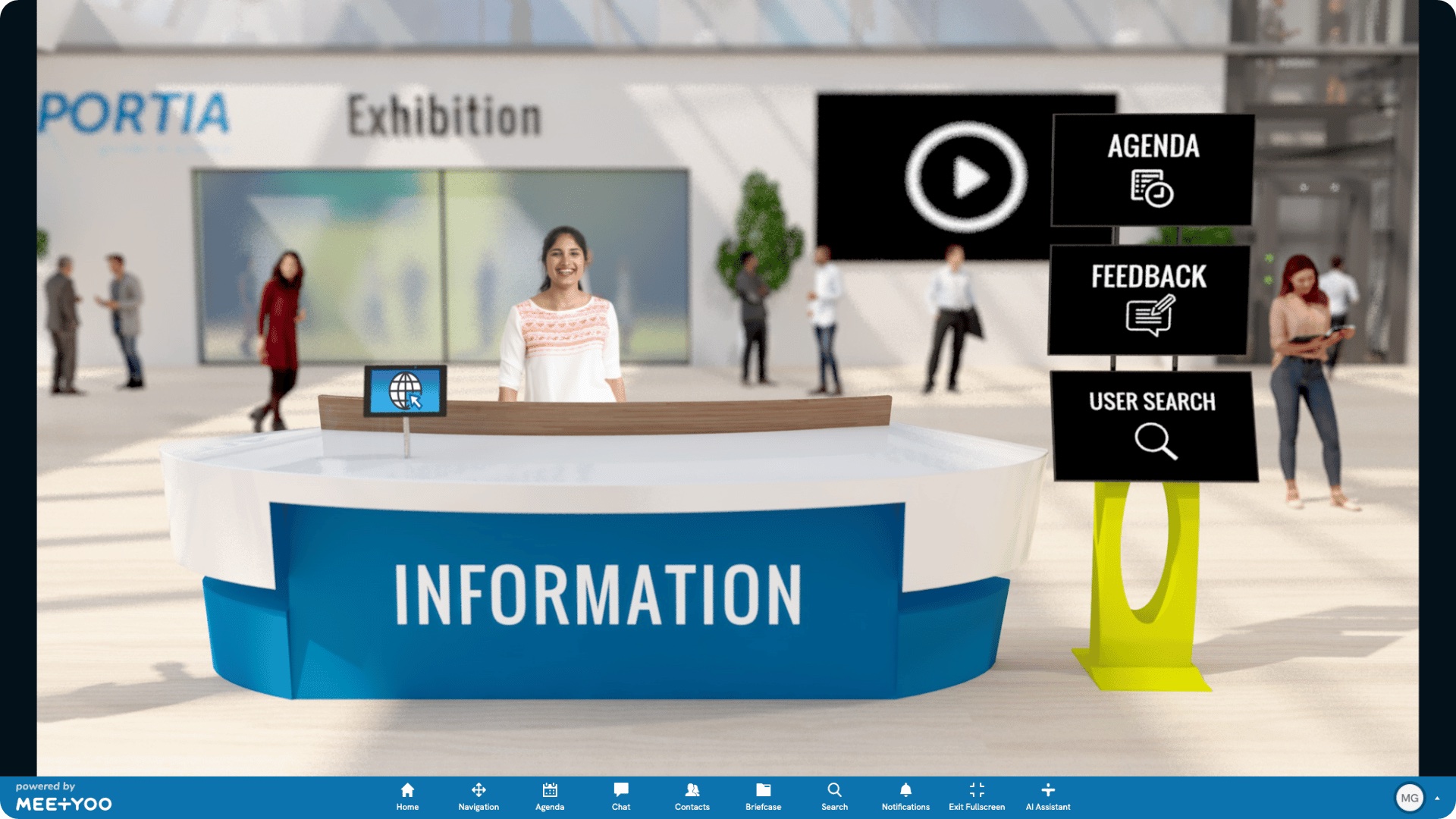 Gender Summit info counter with agenda and user search