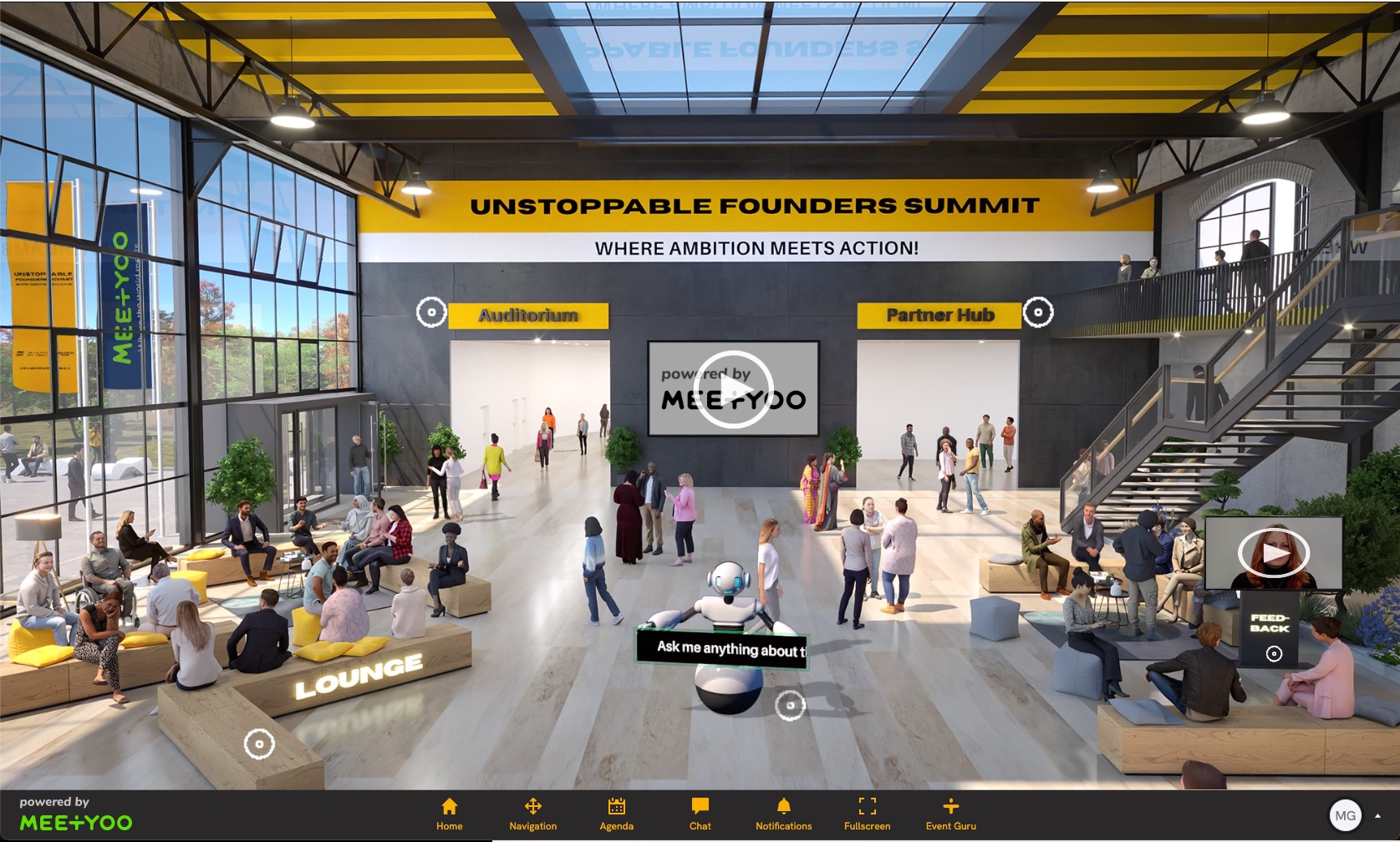 Unstoppable Founders Summit virtual lobby