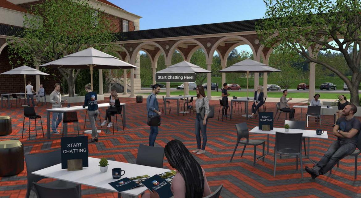 University Adelaide Event Design - Garden Networking Lounge