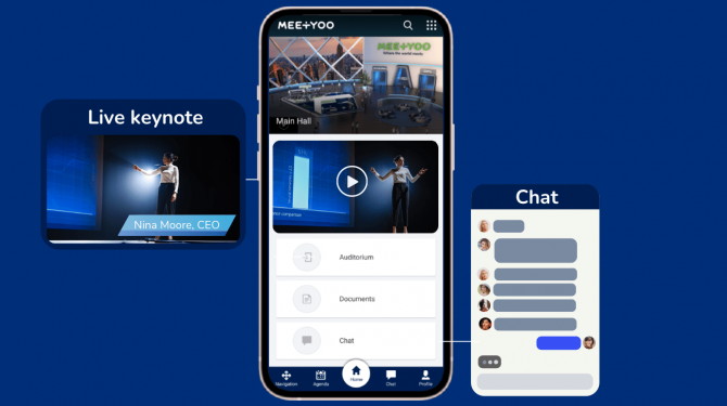 Streaming and auditoria - MEETYOO mobile experience