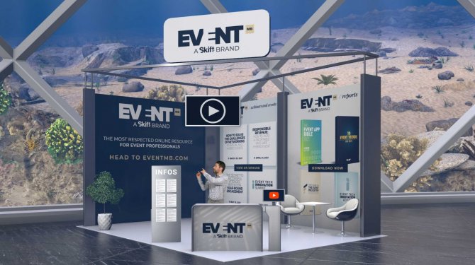 Animierter Avatar in Messestand Event Design